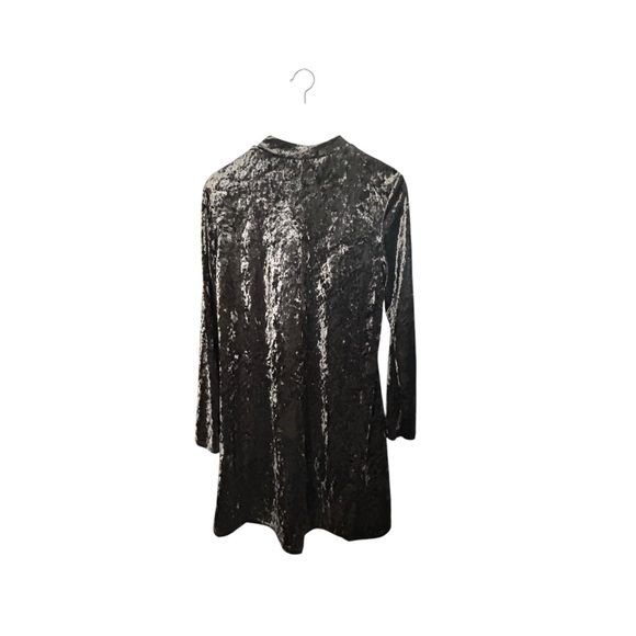 5 for $40 SALE! 
Fasis Black Crushed Velvet A-line Mini Dress w/ cut out  M - Picture 7 of 10